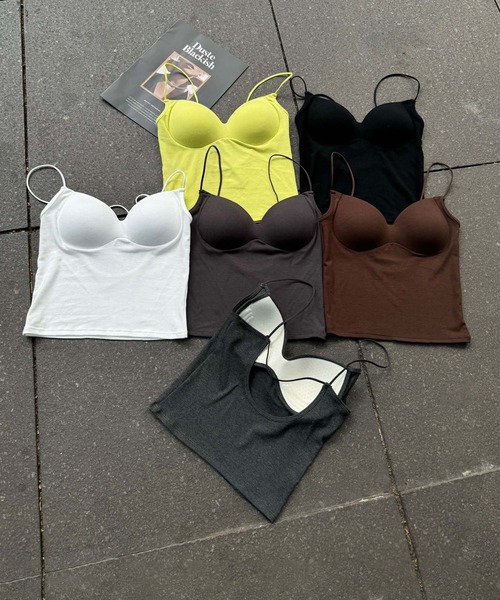 aimoha(アイモハ)の「カップ付きキャミソール (SS)(キャミソール・レディース・ホワイト/ブラック/イエロー/チョコ・FREE)」の16枚目の写真