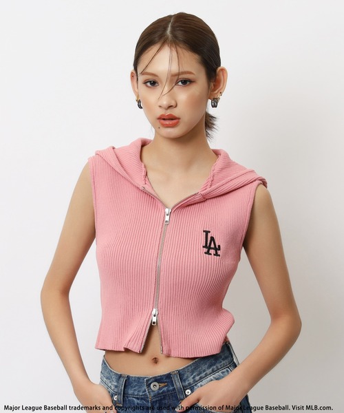 BACK TO THE FIELD（バック トゥー ザ フィールド）の「【MLB】刺繍ロゴフード付きトップス（Tシャツ/カットソー・レディース・ブラック/ピンク/ベージュ・FREE）」の22枚目の写真