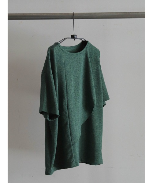 FIL DE FER（フィルデフェール）の「メランジ鹿の子　フロントフレアP/O（Tシャツ/カットソー・レディース・グリーン/グレー・FREE）」の18枚目の写真