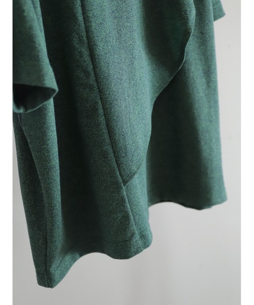 FIL DE FER（フィルデフェール）の「メランジ鹿の子　フロントフレアP/O（Tシャツ/カットソー・レディース・グリーン/グレー・FREE）」の21枚目の写真