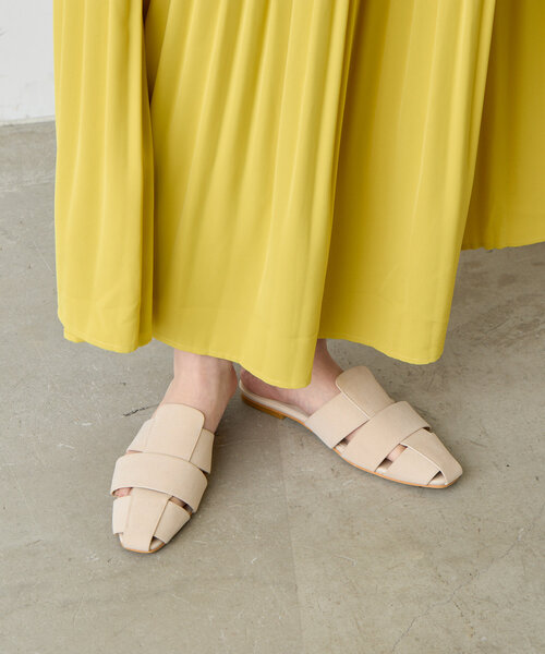 Jena espace merveilleux（ジェナ　エスパスメルヴェイユ）の「メッシュ編みサンダル（サンダル・レディース・ブラック/アイボリー/ベージュ・LARGE/MEDIUM）」の10枚目の写真