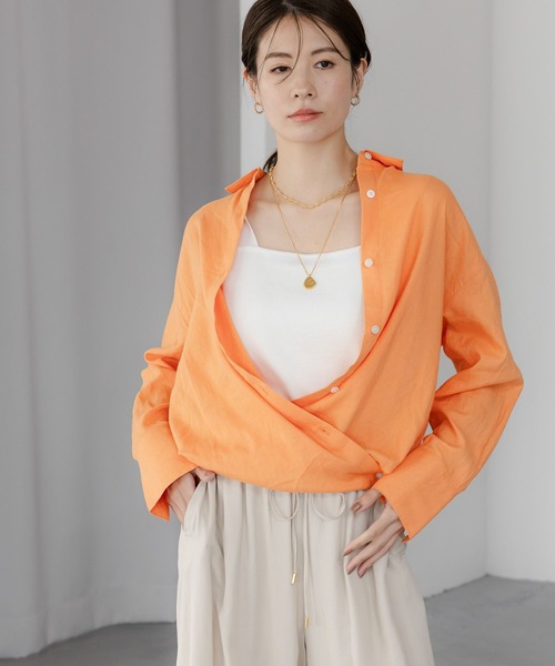 こばしょ■ネットワーク無し価格 セール】リネンブレンドシャツ/291213（シャツ/ブラウス）｜Elura