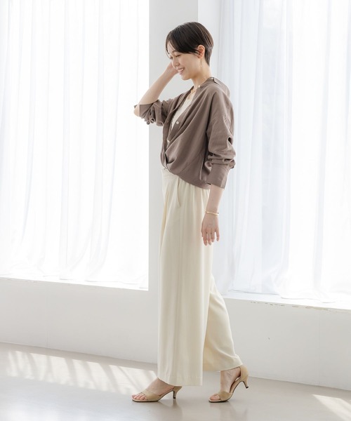 Elura（エルーラ）の「リネンブレンドシャツ/291213（シャツ/ブラウス・レディース・ネイビー/オレンジ/ライトピンク/ライトブルー/ブラウン系その他・LARGE/MEDIUM）」の16枚目の写真