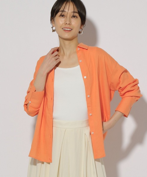 セール】リネンブレンドシャツ/291213（シャツ/ブラウス）｜Elura