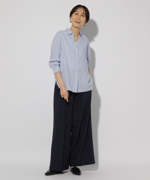 セール】リネンブレンドシャツ/291213（シャツ/ブラウス）｜Elura