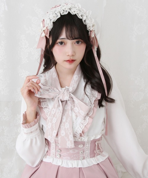 DearMyLove(ディアマイラブ)の「ヨークボウタイフリルブラウウス(シャツ/ブラウス・レディース・パープル/ホワイト×ピンク/ベビーピンク/ホワイト×ブルー/ホワイト×ブラック・MEDIUM/LARGE/LL/3L)」の21枚目の写真