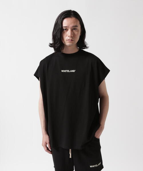 WHITELAND（ホワイトランド）の「【WEB&DEPOT限定】WHITELAND/ホワイトランド/OWL/LOGO NS/ロゴ ノースリーブ（Tシャツ/カットソー・メンズ・ブラック/ベージュ/ホワイト・M/L/S）」の5枚目の写真