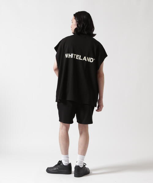 WHITELAND（ホワイトランド）の「【WEB&DEPOT限定】WHITELAND/ホワイトランド/OWL/LOGO NS/ロゴ ノースリーブ（Tシャツ/カットソー・メンズ・ブラック/ベージュ/ホワイト・M/L/S）」の6枚目の写真
