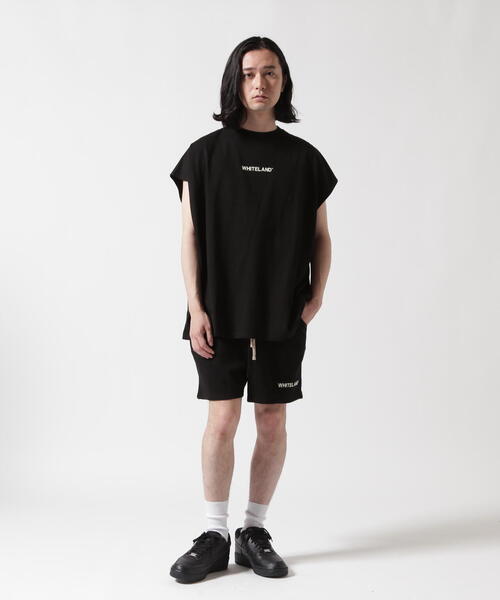 WHITELAND（ホワイトランド）の「【WEB&DEPOT限定】WHITELAND/ホワイトランド/OWL/LOGO NS/ロゴ ノースリーブ（Tシャツ/カットソー・メンズ・ブラック/ベージュ/ホワイト・M/L/S）」の7枚目の写真
