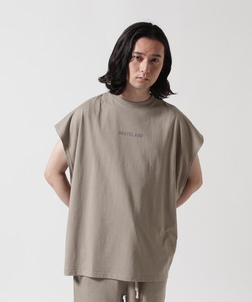 WHITELAND（ホワイトランド）の「【WEB&DEPOT限定】WHITELAND/ホワイトランド/OWL/LOGO NS/ロゴ ノースリーブ（Tシャツ/カットソー・メンズ・ブラック/ベージュ/ホワイト・M/L/S）」の17枚目の写真