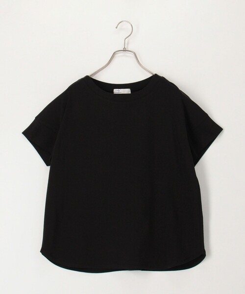 fredy couleur（フレディクルール）の「袖口ダブル麻調カットT（Tシャツ/カットソー・レディース・オフホワイト/イエロー/ラベンダー/グレイッシュベージュ/ブラック/オレンジ・38）」の3枚目の写真