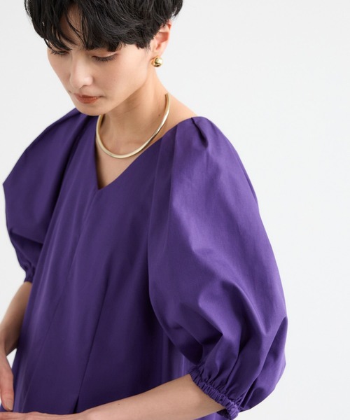 BARNYARDSTORM(バンヤードストーム)の「BARNYARDSTORM / Vネックボリュームスリーブワンピース(ワンピース・レディース・ブラック/パープル・S/M)」の20枚目の写真