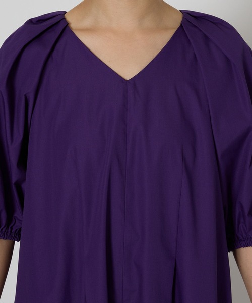 BARNYARDSTORM(バンヤードストーム)の「BARNYARDSTORM / Vネックボリュームスリーブワンピース(ワンピース・レディース・ブラック/パープル・S/M)」の11枚目の写真