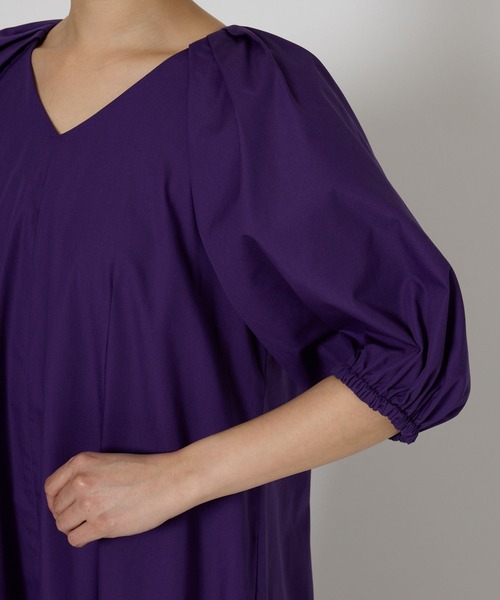 BARNYARDSTORM(バンヤードストーム)の「BARNYARDSTORM / Vネックボリュームスリーブワンピース(ワンピース・レディース・ブラック/パープル・S/M)」の10枚目の写真