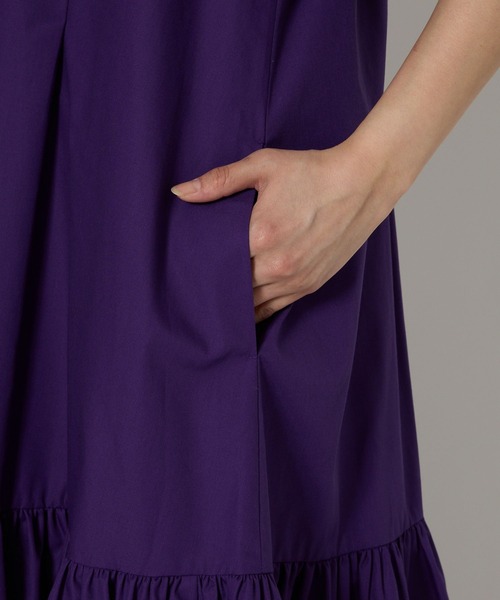 BARNYARDSTORM(バンヤードストーム)の「BARNYARDSTORM / Vネックボリュームスリーブワンピース(ワンピース・レディース・ブラック/パープル・S/M)」の8枚目の写真
