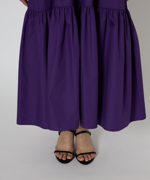 BARNYARDSTORM(バンヤードストーム)の「BARNYARDSTORM / Vネックボリュームスリーブワンピース(ワンピース・レディース・ブラック/パープル・S/M)」の7枚目の写真