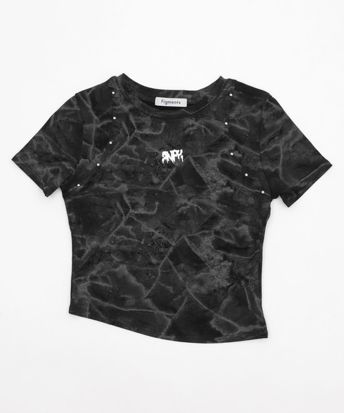 Figments（フィグメンツ）の「メタルバッジスタッズＴ（Tシャツ/カットソー・レディース・ホワイト/ブラック・FREE）」の2枚目の写真