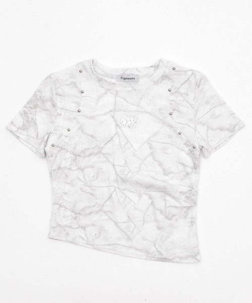 Figments（フィグメンツ）の「メタルバッジスタッズＴ（Tシャツ/カットソー・レディース・ホワイト/ブラック・FREE）」の11枚目の写真