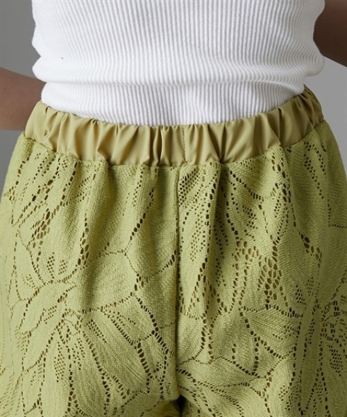 Soiunique（スワユニーク）の「大柄カーテンレースワイドパンツ［Soiunique］（その他パンツ・レディース・ライム/チャコール/アイボリー・LL/M/L）」の13枚目の写真