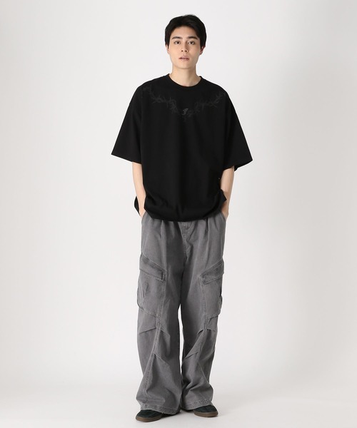 LAND MUSEUM（ランドミュージアム）の「LAND MUSEUM／バーブワイヤーT（Tシャツ/カットソー・メンズ・ブラック/グレー・MEDIUM/LARGE）」の3枚目の写真