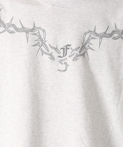 LAND MUSEUM（ランドミュージアム）の「LAND MUSEUM／バーブワイヤーT（Tシャツ/カットソー・メンズ・ブラック/グレー・MEDIUM/LARGE）」の13枚目の写真