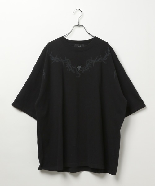 LAND MUSEUM（ランドミュージアム）の「LAND MUSEUM／バーブワイヤーT（Tシャツ/カットソー・メンズ・ブラック/グレー・MEDIUM/LARGE）」の16枚目の写真