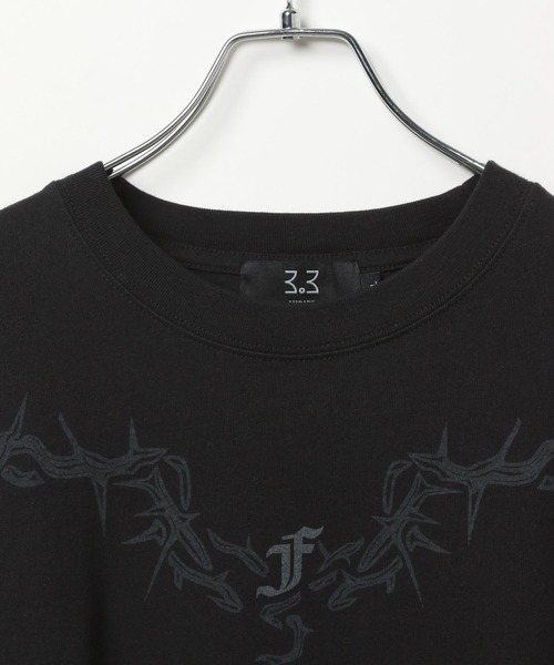 LAND MUSEUM（ランドミュージアム）の「LAND MUSEUM／バーブワイヤーT（Tシャツ/カットソー・メンズ・ブラック/グレー・MEDIUM/LARGE）」の18枚目の写真