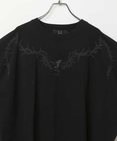 LAND MUSEUM（ランドミュージアム）の「LAND MUSEUM／バーブワイヤーT（Tシャツ/カットソー・メンズ・ブラック/グレー・MEDIUM/LARGE）」の22枚目の写真