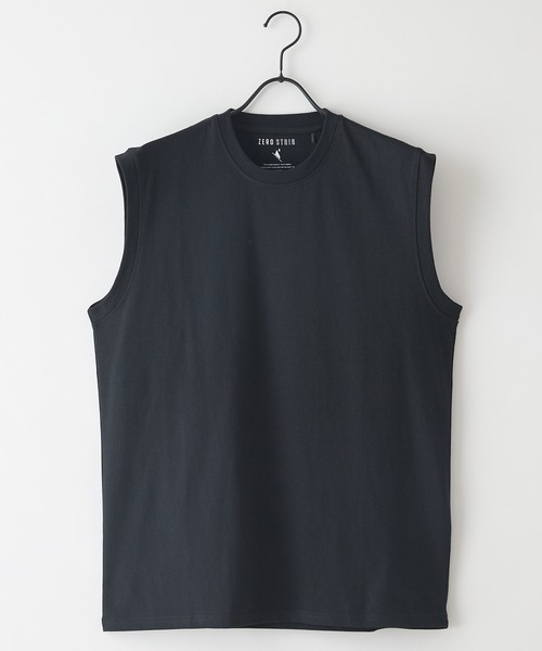 JEANS MATE(ジーンズメイト)の「【汗染みの目立ちにくいTシャツ ZEROSTAIN/ゼロステイン】クルーネックノースリーブ 防汚 UVカット(Tシャツ/カットソー・メンズ・ホワイト/ネイビー/ブラック・LARGE/X-LARGE/MEDIUM)」の19枚目の写真