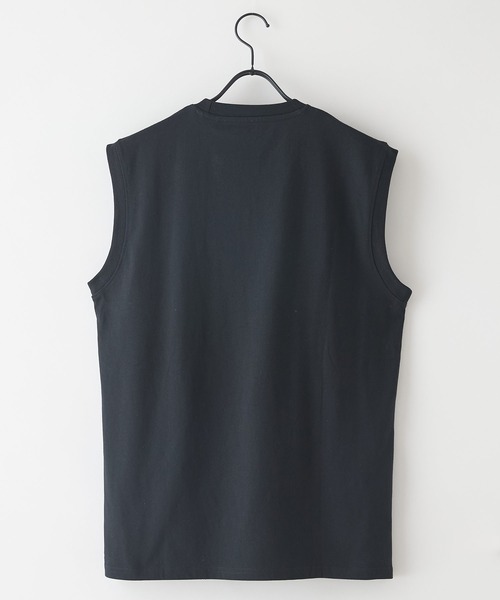 JEANS MATE(ジーンズメイト)の「【汗染みの目立ちにくいTシャツ ZEROSTAIN/ゼロステイン】クルーネックノースリーブ 防汚 UVカット(Tシャツ/カットソー・メンズ・ホワイト/ネイビー/ブラック・LARGE/X-LARGE/MEDIUM)」の14枚目の写真