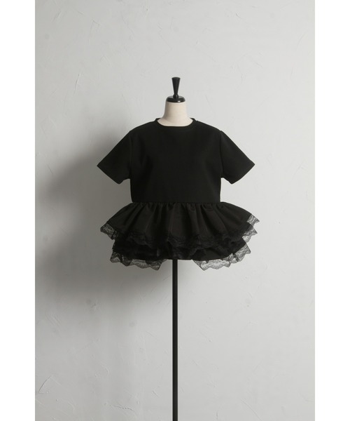 &. NOSTALGIA(アンドドットノスタルジア)の「【ZOZO限定】レースティアードチュニック(チュニック・レディース・ブラック/オフホワイト・M)」の20枚目の写真