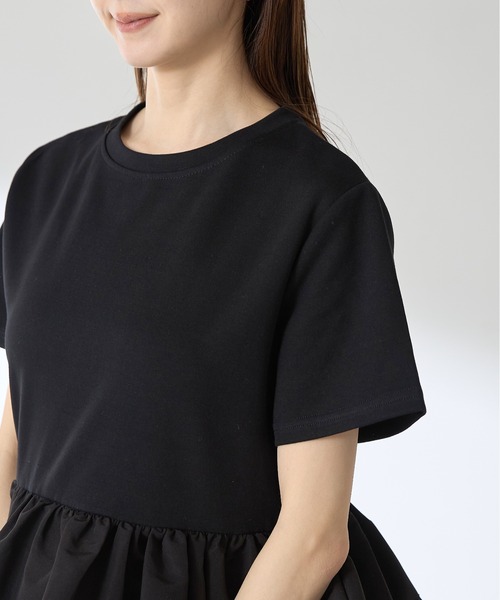 &. NOSTALGIA(アンドドットノスタルジア)の「【ZOZO限定】レースティアードチュニック(チュニック・レディース・ブラック/オフホワイト・M)」の6枚目の写真