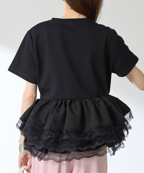 &. NOSTALGIA(アンドドットノスタルジア)の「【ZOZO限定】レースティアードチュニック(チュニック・レディース・ブラック/オフホワイト・M)」の8枚目の写真