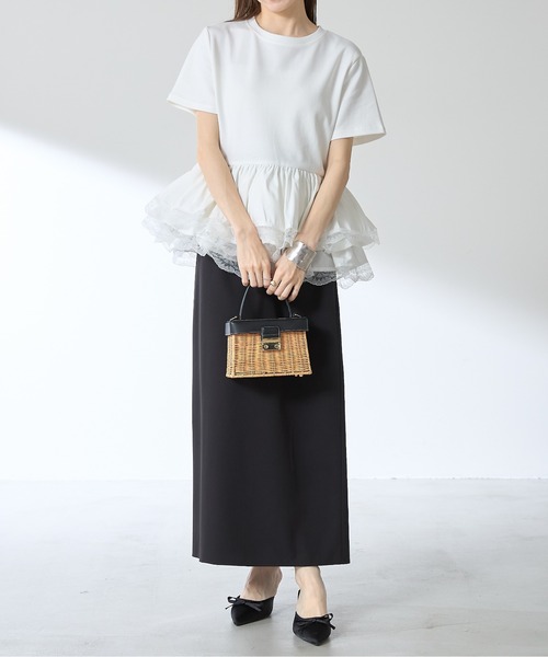 &. NOSTALGIA(アンドドットノスタルジア)の「【ZOZO限定】レースティアードチュニック(チュニック・レディース・ブラック/オフホワイト・M)」の10枚目の写真