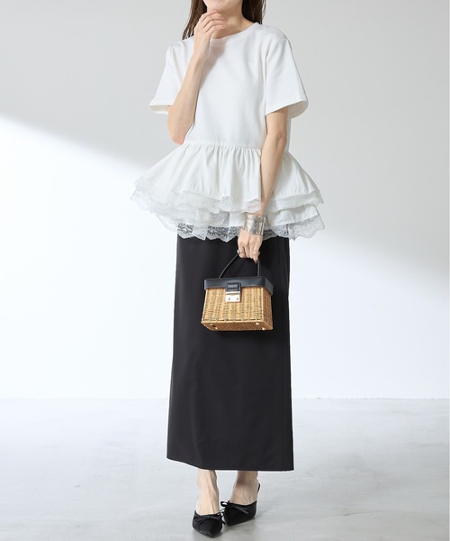 &. NOSTALGIA(アンドドットノスタルジア)の「【ZOZO限定】レースティアードチュニック(チュニック・レディース・ブラック/オフホワイト・M)」の11枚目の写真