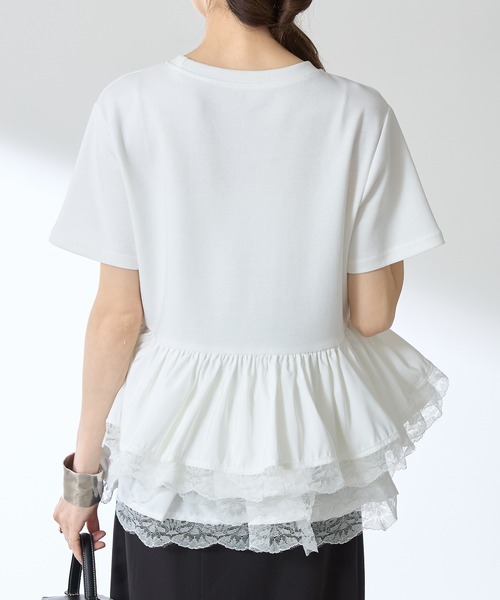 &. NOSTALGIA(アンドドットノスタルジア)の「【ZOZO限定】レースティアードチュニック(チュニック・レディース・ブラック/オフホワイト・M)」の18枚目の写真