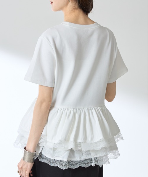 &. NOSTALGIA(アンドドットノスタルジア)の「【ZOZO限定】レースティアードチュニック(チュニック・レディース・ブラック/オフホワイト・M)」の19枚目の写真