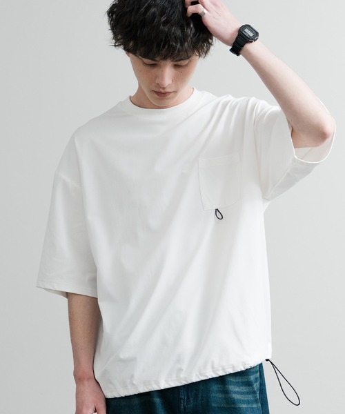 R M ホワイト オーバーサイズ Tシャツ Rocky Monroe tシャツ オーバーサイズ ドルマンスリーブ 長袖