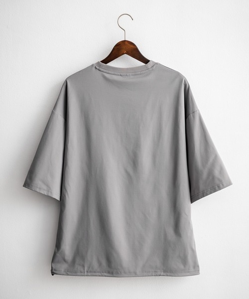 Rocky Monroe（ロッキーモンロー）の「オーバーサイズUVカットTECHドローコード半袖Tシャツ（Tシャツ/カットソー・メンズ・チャコール/ブラック/ライトグレー/ホワイト・LL/M/L）」の21枚目の写真