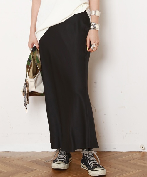 ANINE BING ブラック フレアロングスカート セール】【ANINE BING/アニン ビン】FLARE SKIRT(BLACK