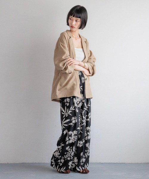 セール】リネンライクメッシュジャケット 492730（ノーカラー