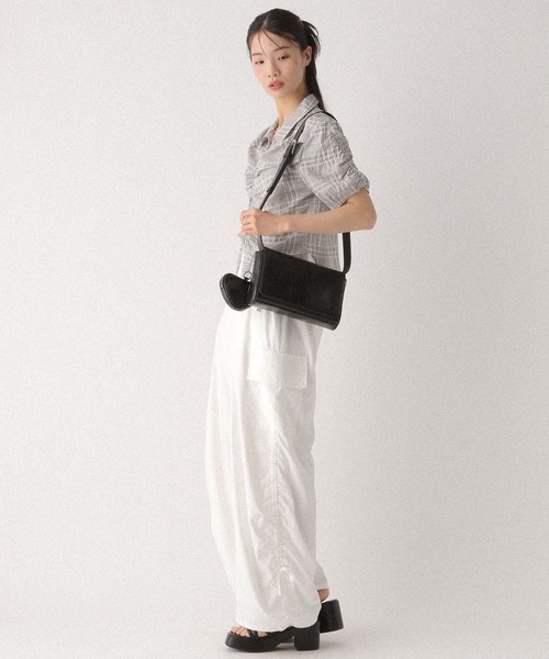 Heather(ヘザー)の「WZIPチェック半袖シャツ 497924(シャツ/ブラウス・レディース・グレー系その他/ブラック系その他/ホワイト系その他・FREE)」の12枚目の写真