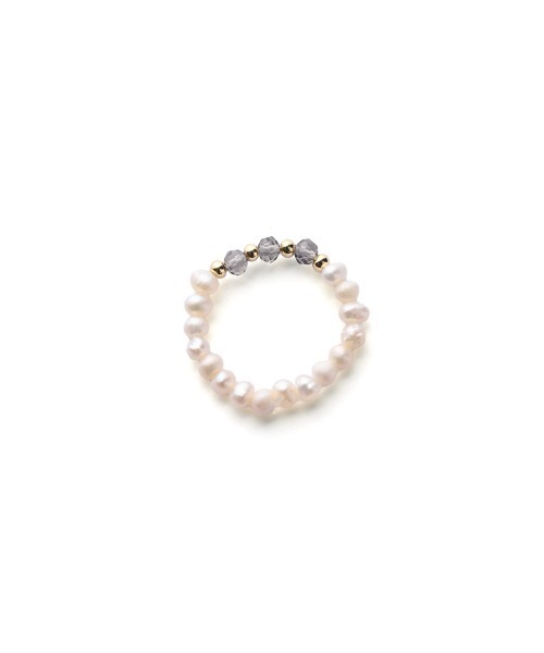 marjour（マージュール）の「BEADS RING（リング・レディース・グレー/ブルー・13号）」の10枚目の写真