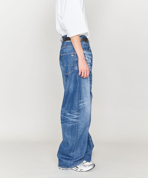 ASTRAET ブルーデニムワイドパンツ ASTRAET＞3D 5ポケット デニムワイドパンツ（デニムパンツ