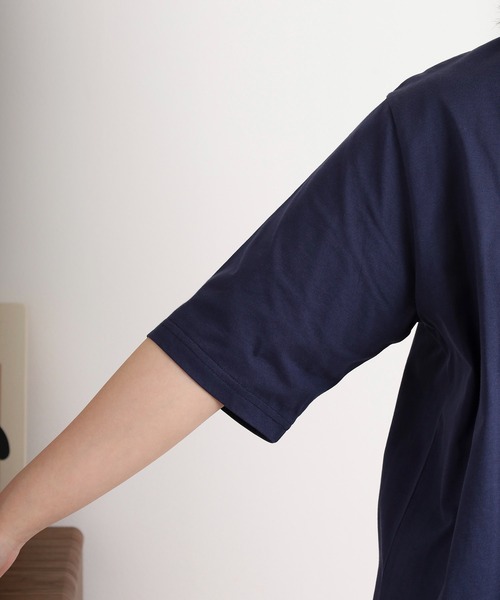 セール】EGLANTINE デニム加工ロゴ 半袖カットソー（Tシャツ