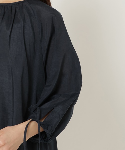 セール】【接触冷感/手洗い可】バックロングブラウス（シャツ/ブラウス