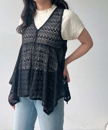 356. AS KNOW AS アズノゥアズ　花柄レースベスト　8サイズ ベスト | アズノゥアズ レディース服のファッション通販サイト