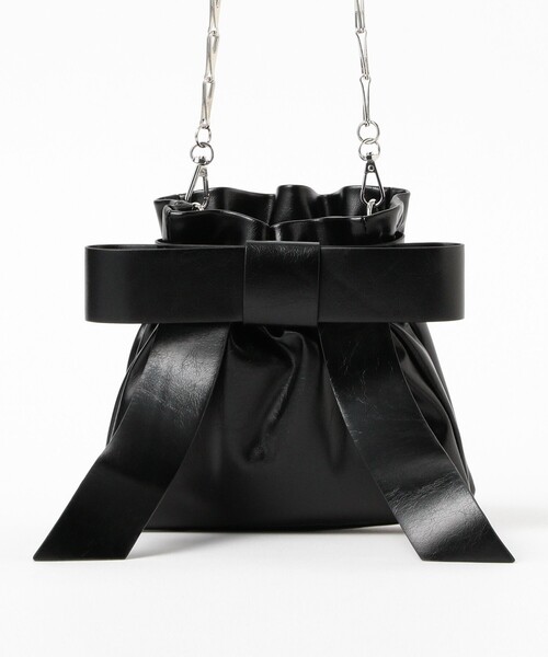 Ray BEAMS（レイビームス）の「リボン チェーン バッグ（ショルダーバッグ・レディース・ブラック/レッド/ブラック系その他4・ONE SIZE）」の21枚目の写真