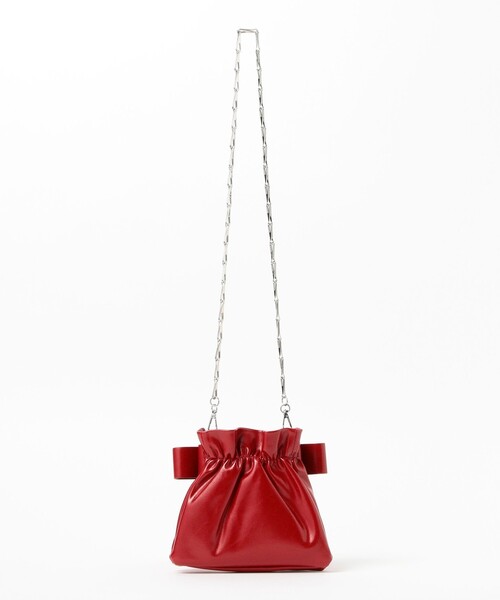 Ray BEAMS（レイビームス）の「リボン チェーン バッグ（ショルダーバッグ・レディース・ブラック/レッド/ブラック系その他4・ONE SIZE）」の17枚目の写真