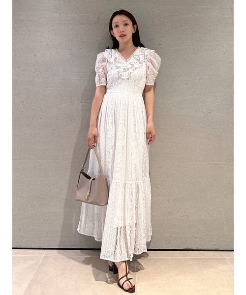 【美品】SNIDEL スナイデル ボリュームフリルブラウス　夏服　ワンピース SNIDEL スナイデル ボリュームフリルブラウス swfb252098